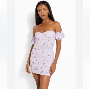 NWT! Floral Off-Shoulder summer Mini Dress